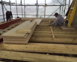 An image of a loft being converted