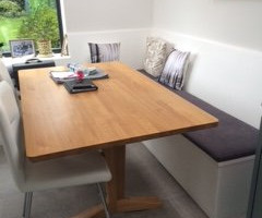 An image of a new dining room which built and decorated