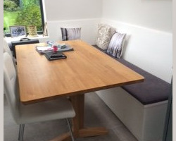 An image of a new dining room which built and decorated