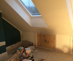 An image of a loft which is being converted