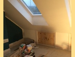 An image of a loft which is being converted
