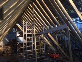 An image of a loft which is being converted