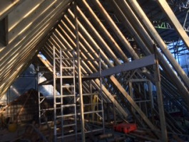 An image of a loft which is being converted