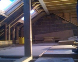 An image of a loft which is being converted