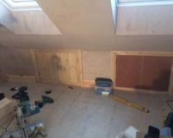 An image of a loft which is being converted