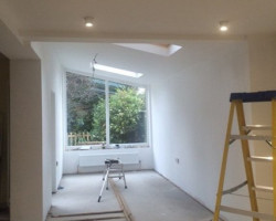 An image of an extension which has just been finished
