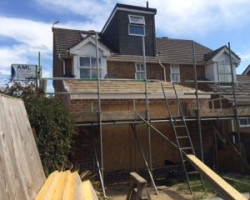 An Image of a large house extension which is being constructed